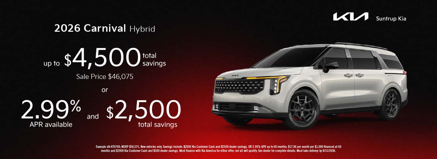 2026 Carnival Hybrid August offer