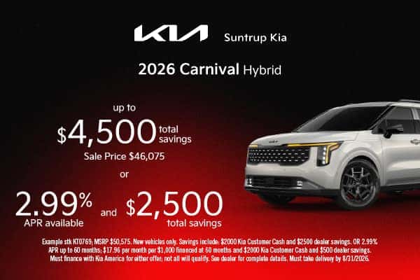 2026 Carnival Hybrid August offer