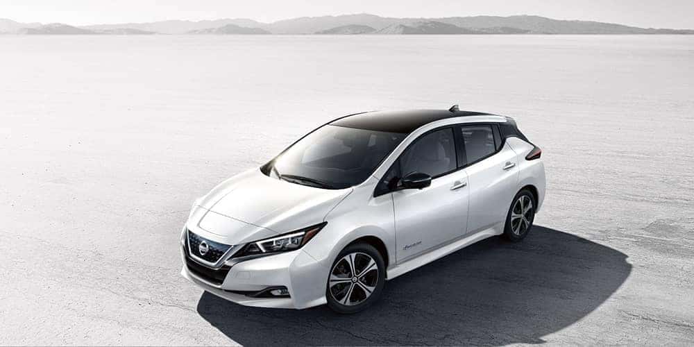 2019 Nissan Leaf in an open lot