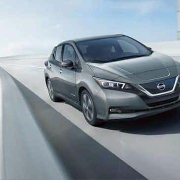 2019 Nissan Leaf on a city highway