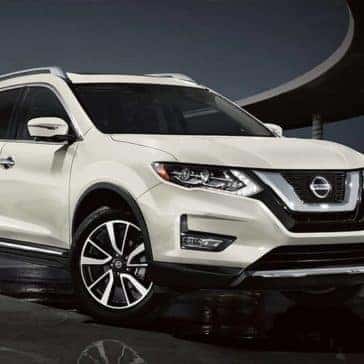 2020 Nissan Rogue parked on the top of a parking garage