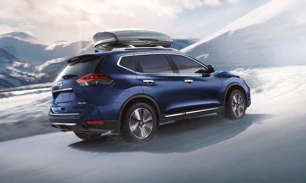 Blue 2020 Nissan Murano on Snowy Road