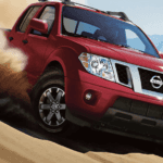 Red Nissan Frontier