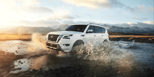2022 nissan armada off road in rain