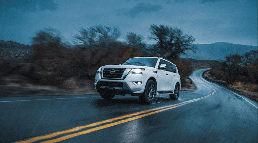 2022 nissan armada in rain