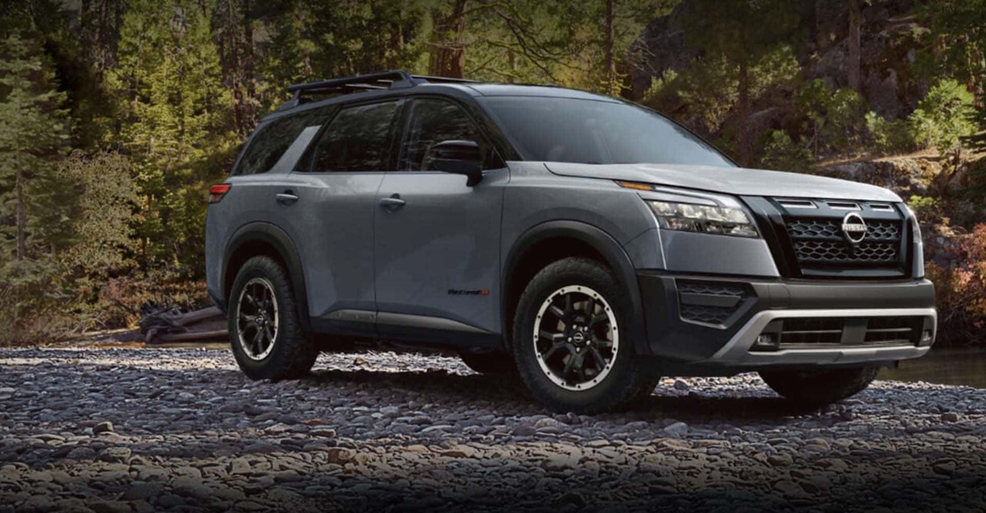 2025 Nissan Pathfinder on a rocky surface