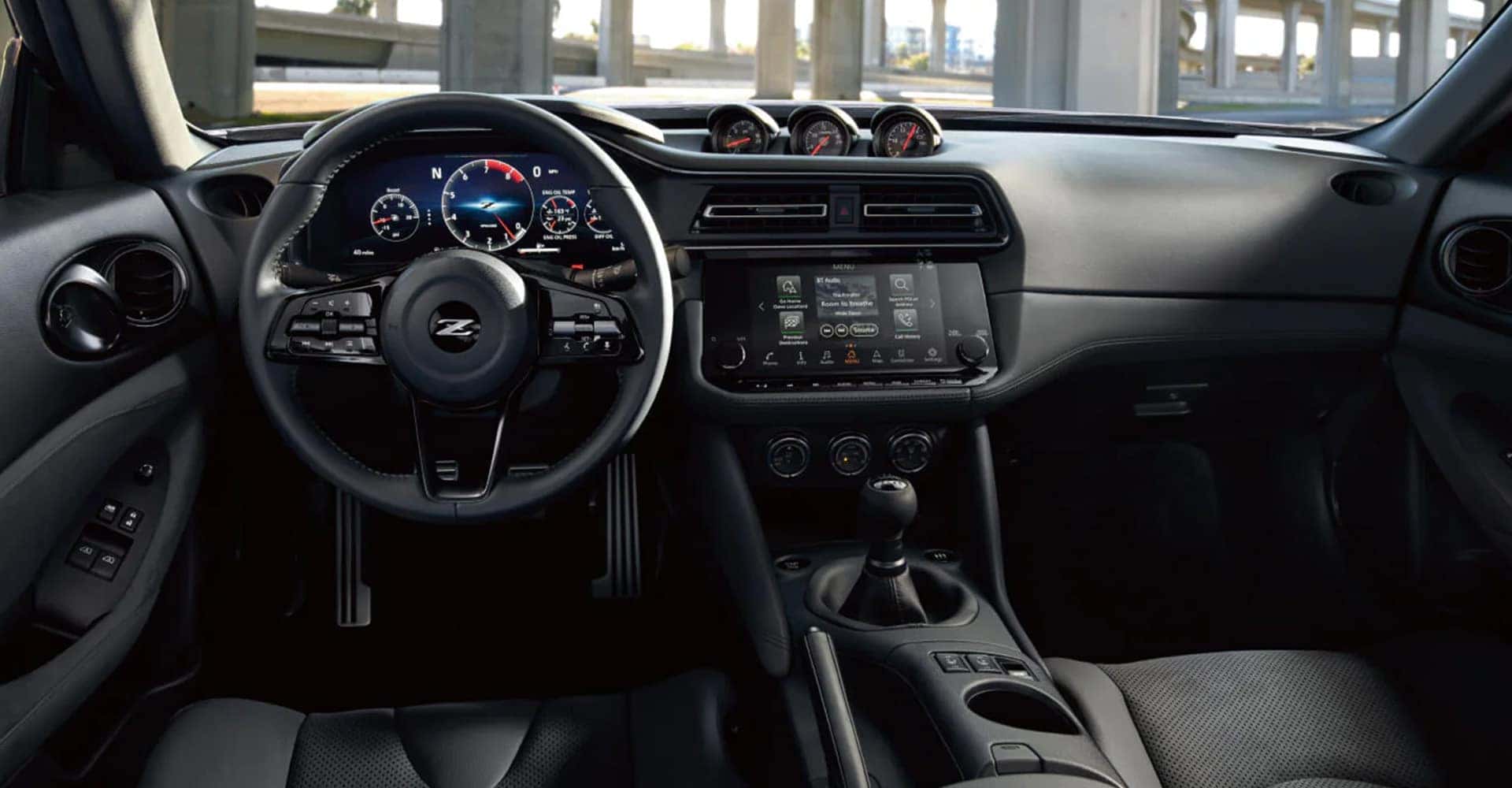 2025 nissan z driver oriented cockpit in black