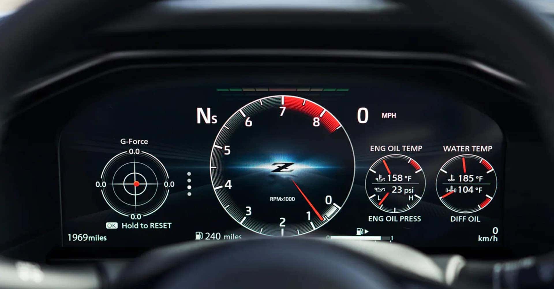 2025 nissan z race driver designed gauges