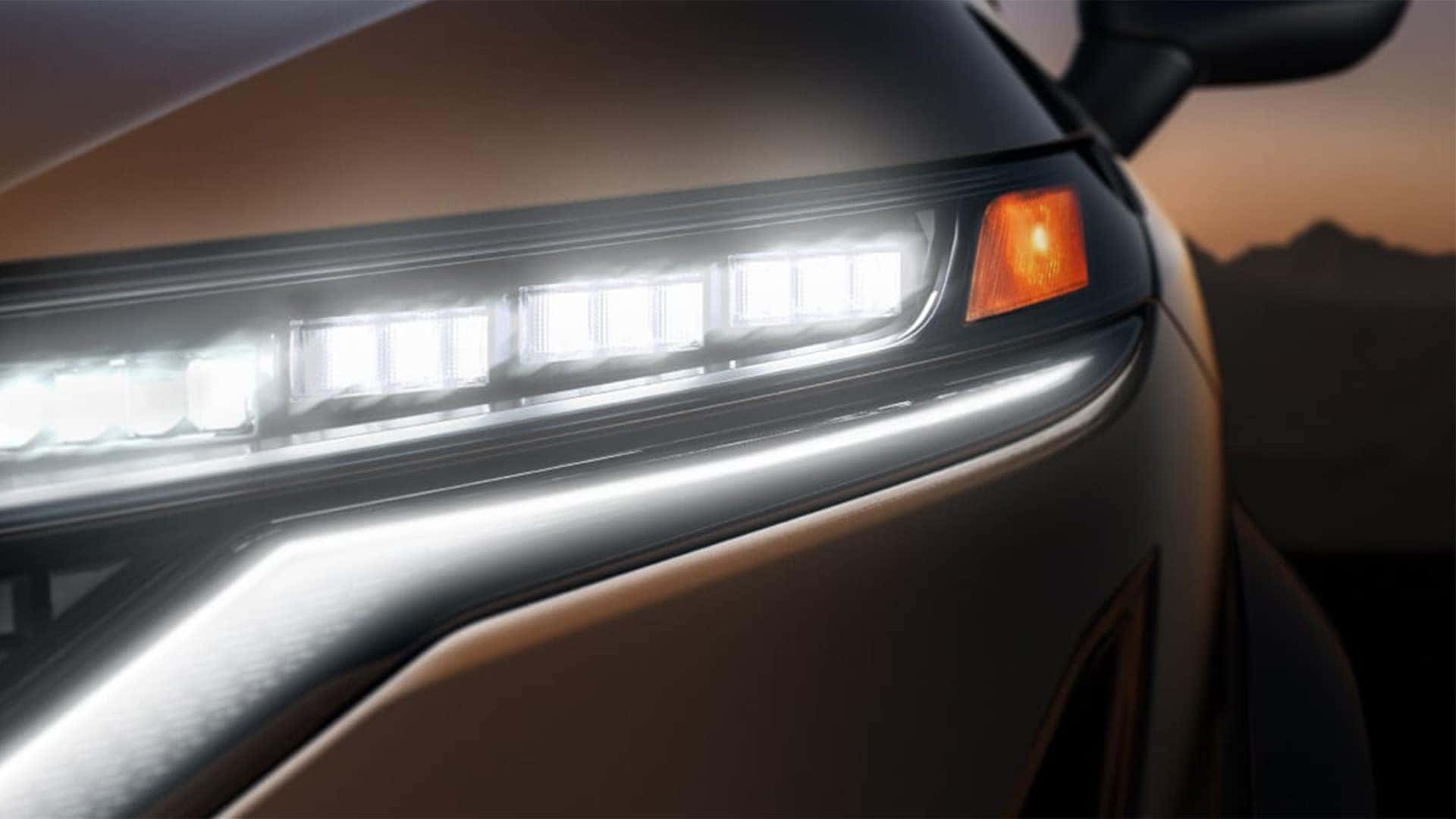 Close Up of 2026 Nissan Ariya Headlights