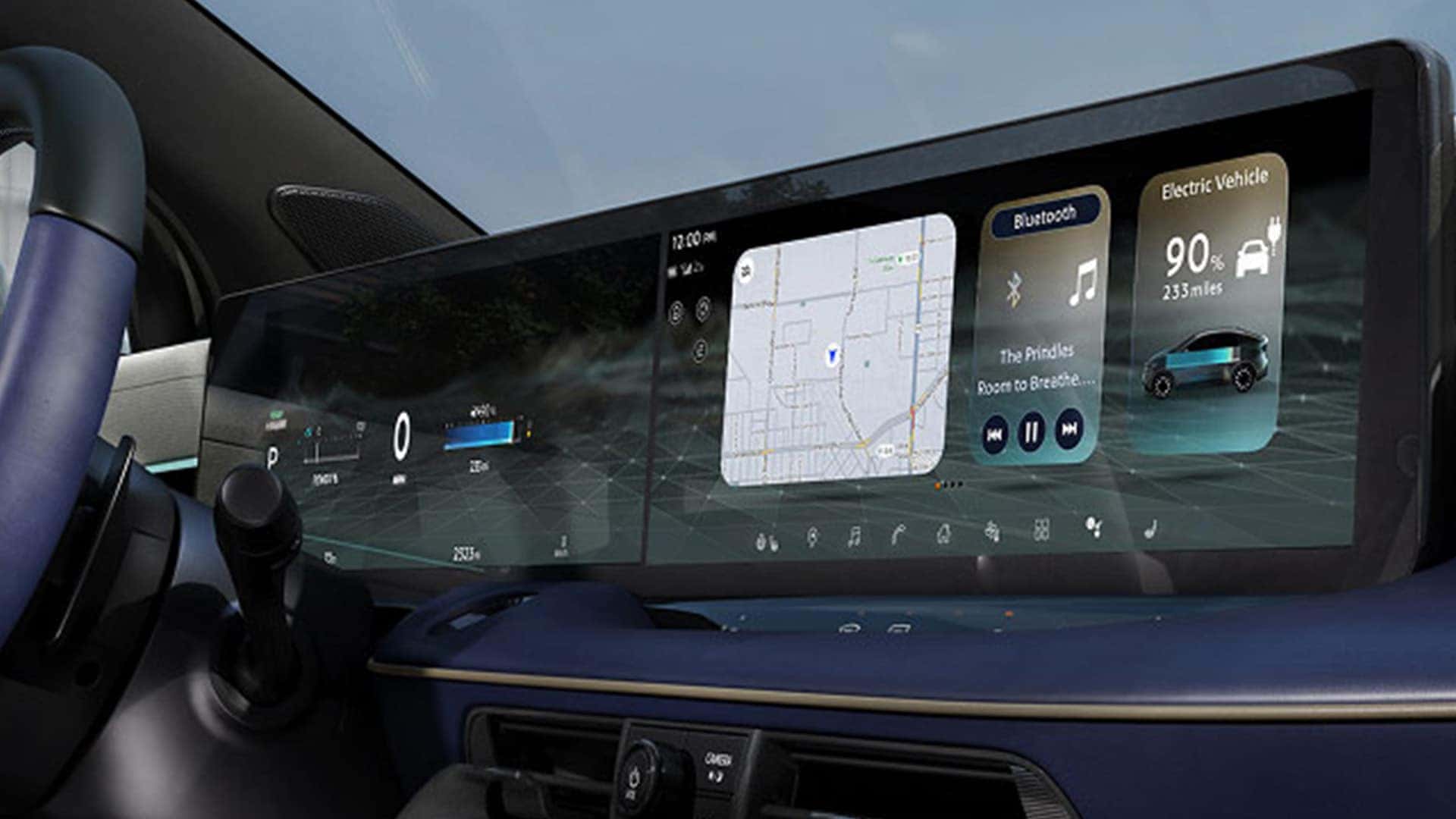 Dual dash inside of 2026 Nissan LEAF