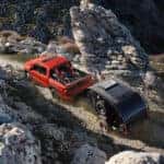 2026 Nissan Frontier hauling camper