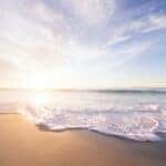 sunset on a beach