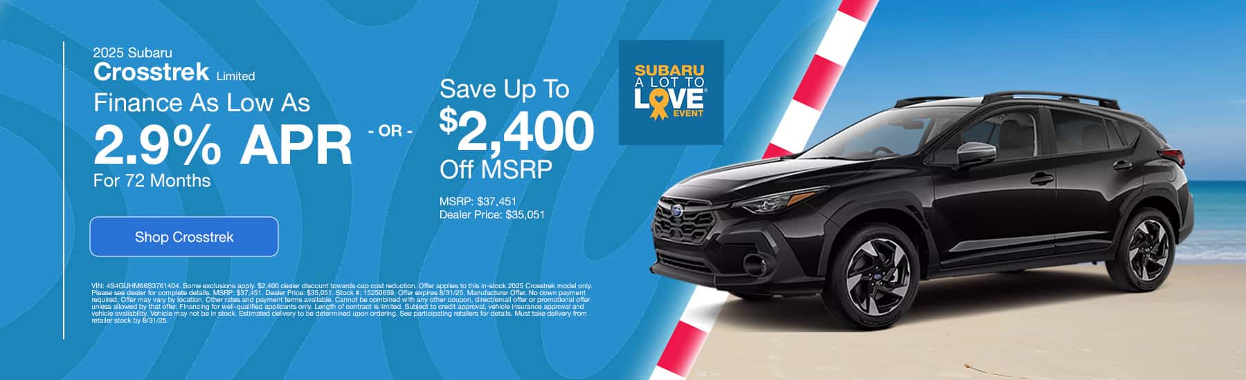 August Crosstrek Offer
