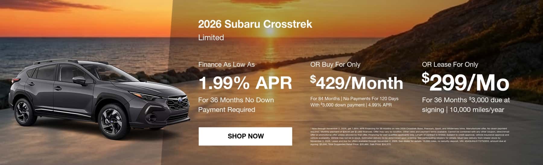 October Crosstrek Special