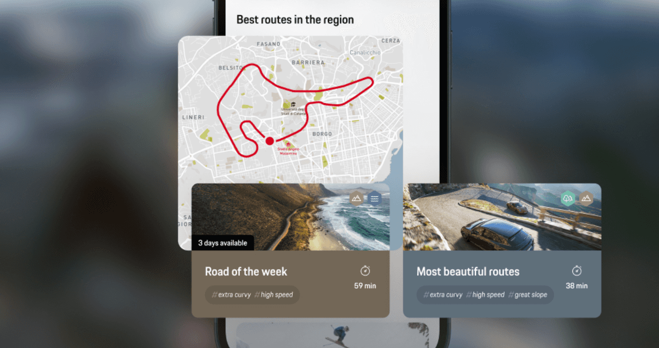 The ROADS App by Porsche Receives - ROADS App By Porsche Scenic Route Generator 1 