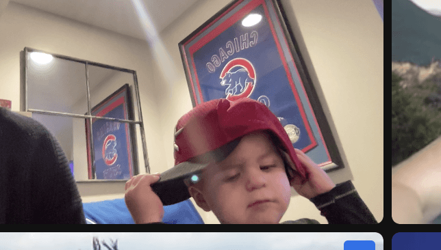 Baby boy in red hat