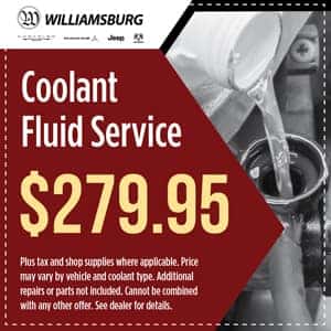 Williamsburg CDJR Coolant Fluid Service $279.95