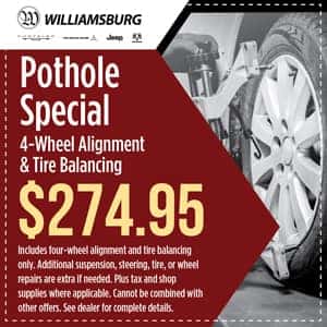 Pothole Special 4-Wheel Alignment & Tire Balancing $274.95
