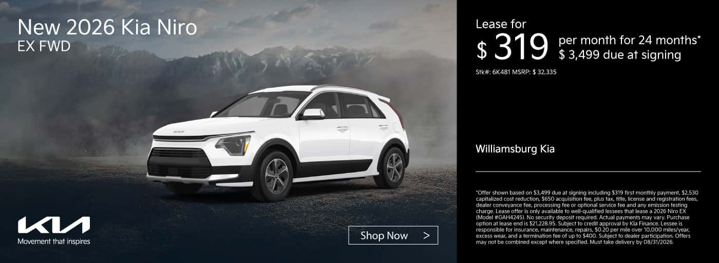2026 Kia Niro - $319/mo