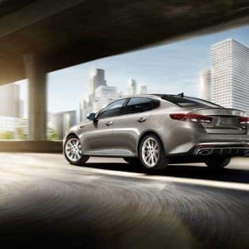 rear side exterior shot of 2018 Kia Optima