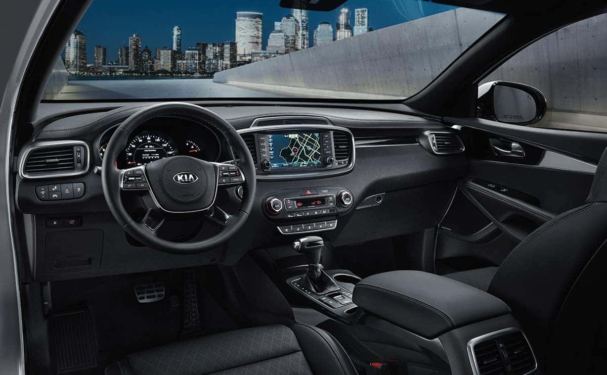 interior cabin of 2019 Kia Sorento