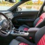 2019 optima sx red and black interior