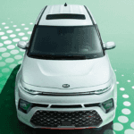 White 2020 Kia Soul Overhead View