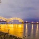 Hernando de Soto Bridge at Dusk