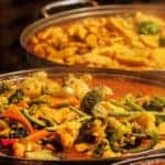 Vegetable curry - Indian takeaway at a London's market